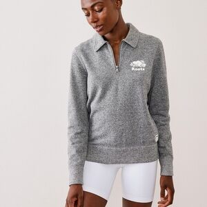 Roots salt & pepper Women Zip-Up Sweater